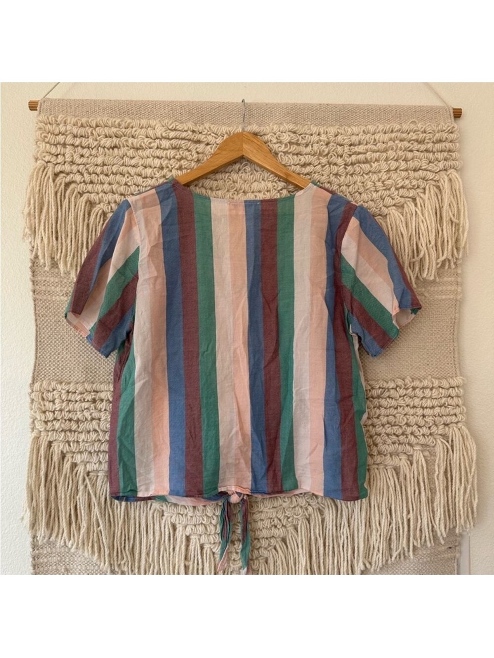 Madewell Novel Tie-Front Button Top - Picture 6 of 6